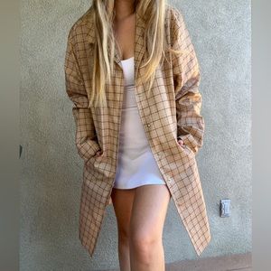 Urban Plaid Overcoat